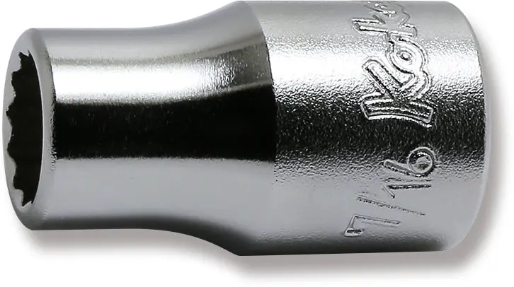 1/2 Sq. Dr. Chrome SAE 12 Point Socket 7/16"