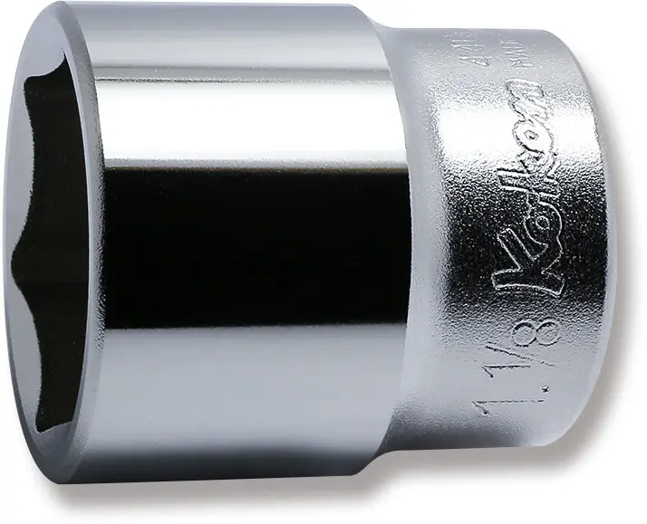 1/2 Sq. Dr. Chrome SAE 6 Point Socket 1.1/8"
