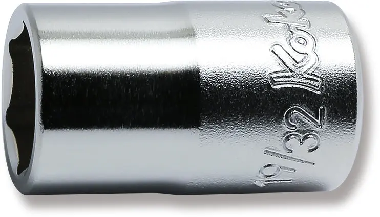 1/2 Sq. Dr. Chrome SAE 6 Point Socket 19/32"