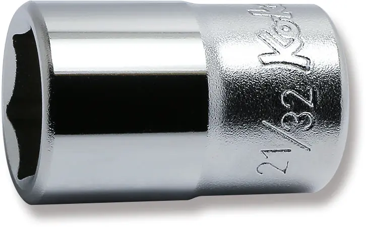 1/2 Sq. Dr. Chrome SAE 6 Point Socket  21/32"