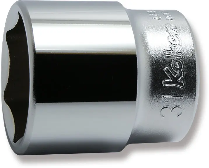 1/2 Sq. Dr. Chrome 6 Point Metric Socket 31mm