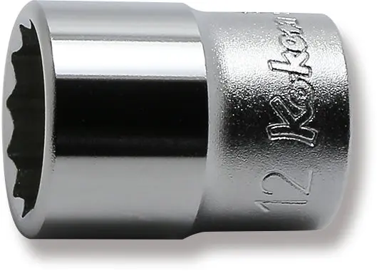 1/4 Sq. Dr. 12 Point chrome METRIC Socket 12mm