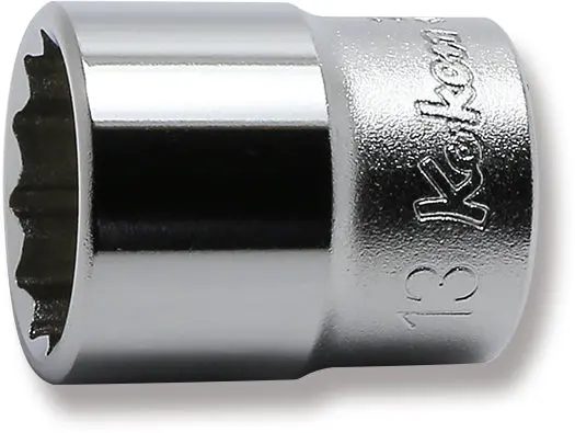 1/4 Sq. Dr. 12 Point chrome METRIC Socket 13mm