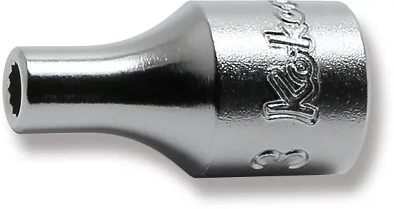 1/4 Sq. Dr. 12 Point chrome Metric Socket 3mm