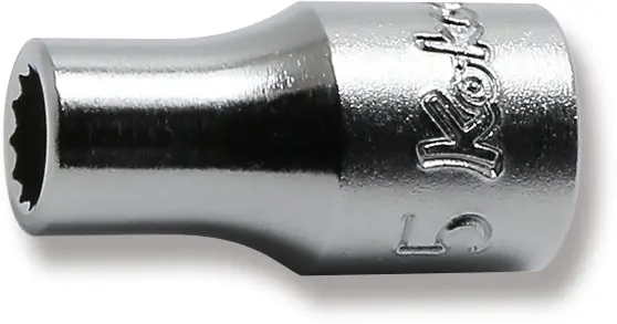 1/4 Sq. Dr. 12 Point chrome METRIC Socket  5mm