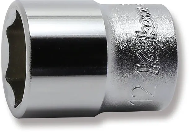 1/4 Sq. Dr. 6 point chrome Metric Socket 12mm