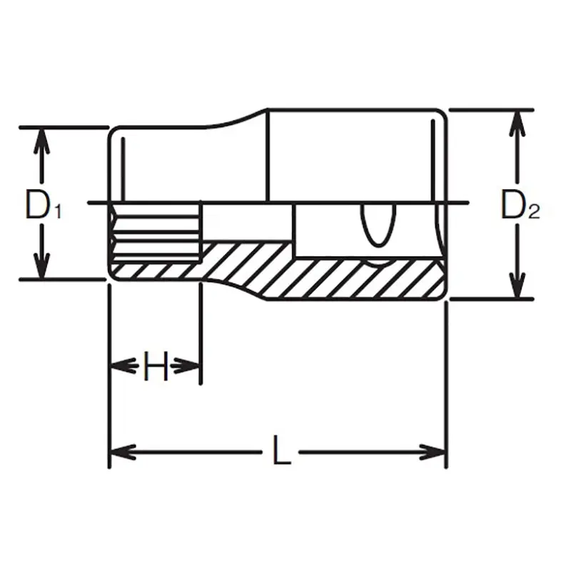 1/4 Sq. Dr. 6 point chrome SAE Socket 5/16 - Image 2