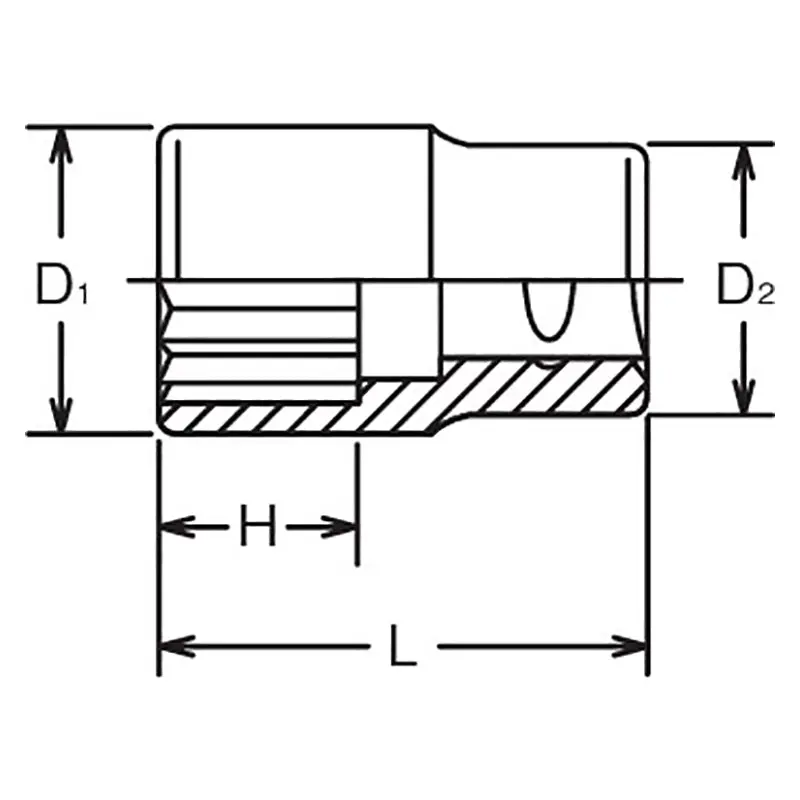 3/4 Sq. Dr. Socket  37mm 12 point Length 59mm - Image 2