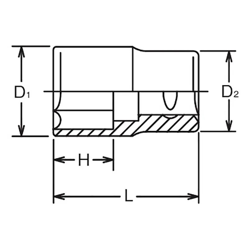 3/4 Sq. Dr. Socket 2.15/16 6 point Length 86mm - Image 2