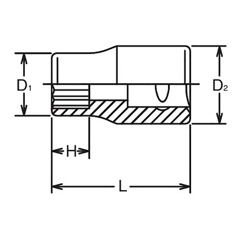 3/8 Sq. Dr. Socket 11mm 12 point Length 26mm - Image 2