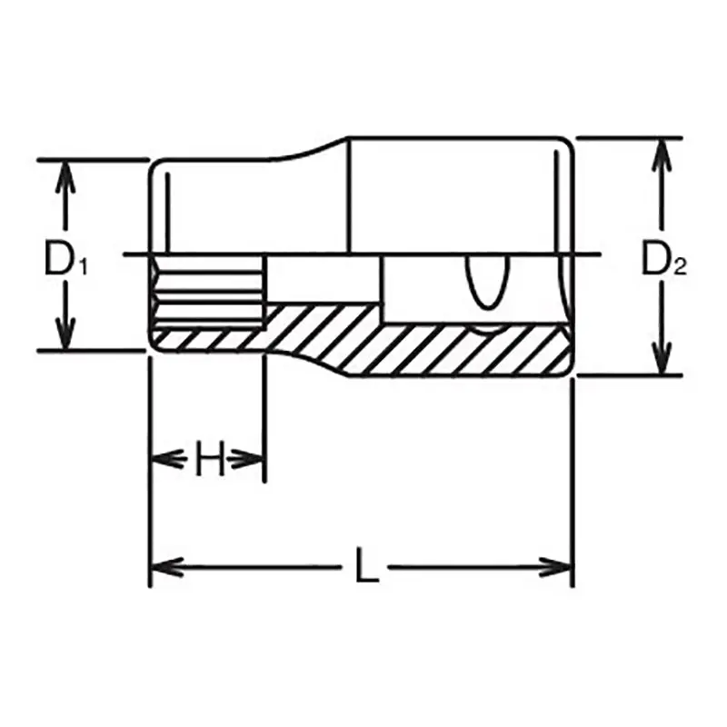 3/8 Sq. Dr. Socket 14mm 12 point Length 27mm - Image 2