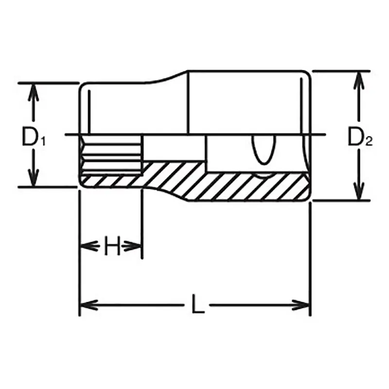 3/8 Sq. Dr. Socket 18mm 12 point Length 30mm - Image 2
