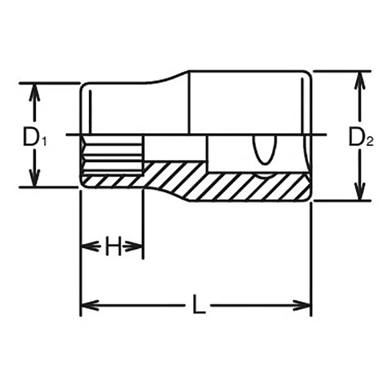 3/8 Sq. Dr. Socket 24mm 12 point Length 34mm - Image 2