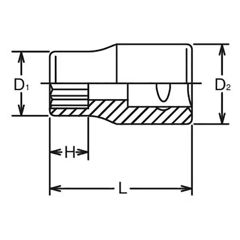 3/8 Sq. Dr. Socket 25mm 12 point Length 34mm - Image 2