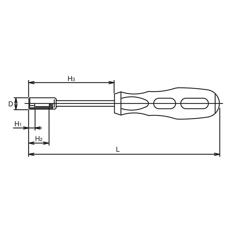 Socket Driver 11mm 6 point Length 245mm - Image 2