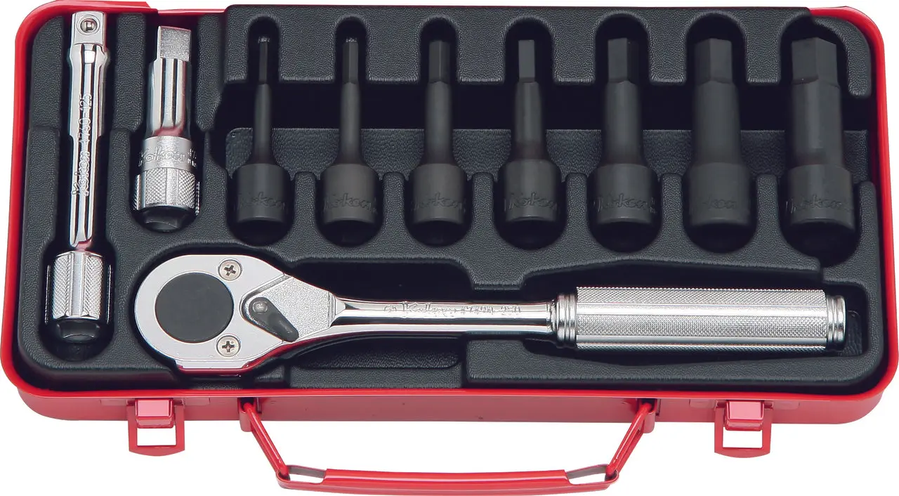 1/2 Sq. Dr. 10 Piece Hex Bit Socket set 5-17mm