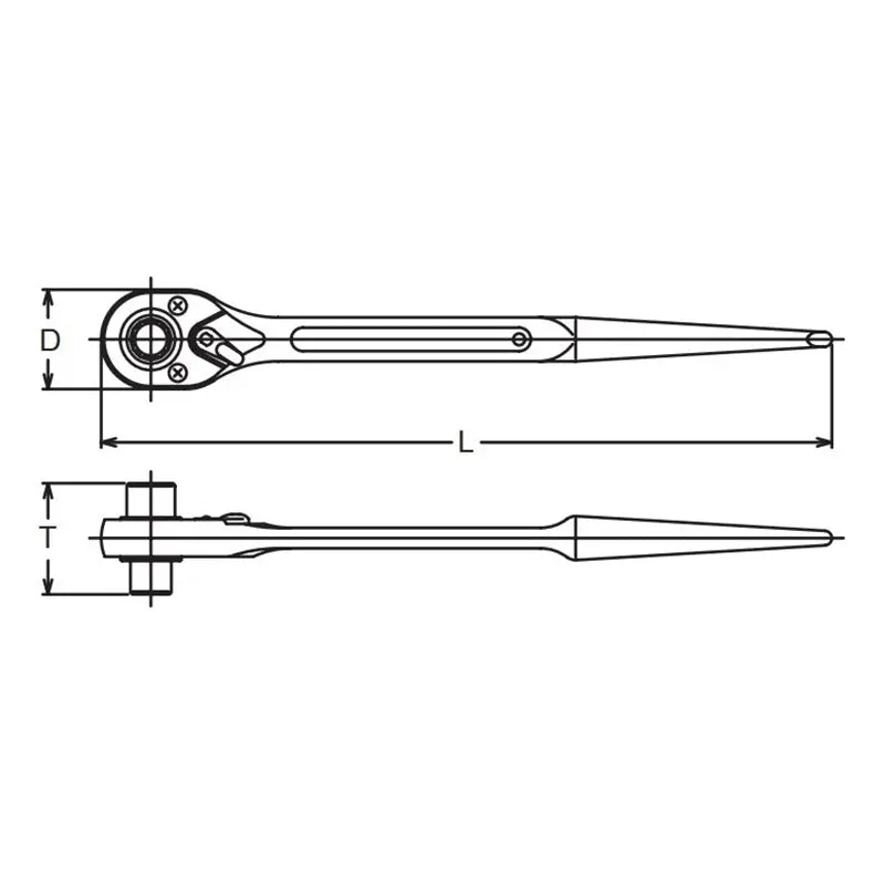 Spud Ratchet  13 x 17mm 12 point Length 380mm - Image 2