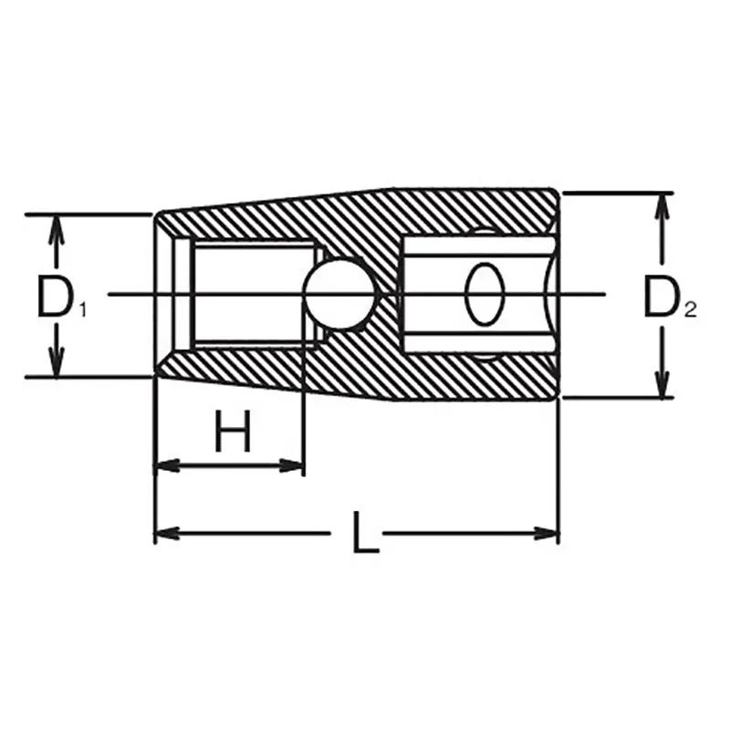 1/2 Sq. Dr. Stud Bolt Setter M10 X 1.25 Length 44mm - Image 2