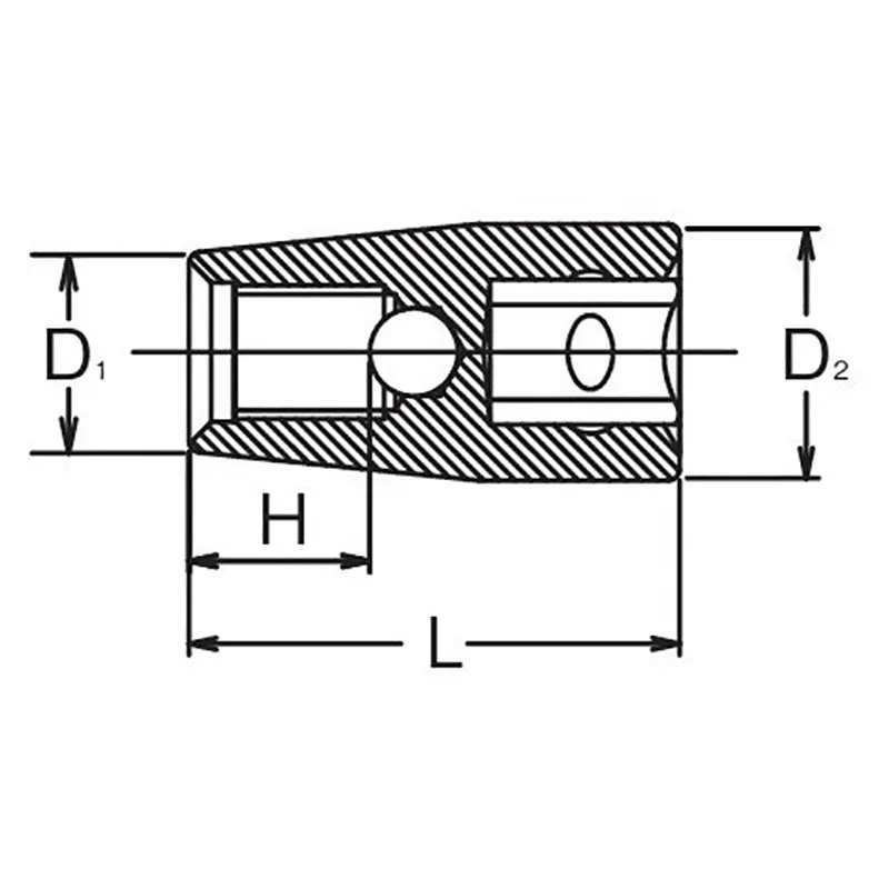 1/2 Sq. Dr. Stud Bolt Setter M6 X 1.0 Length 37mm - Image 2