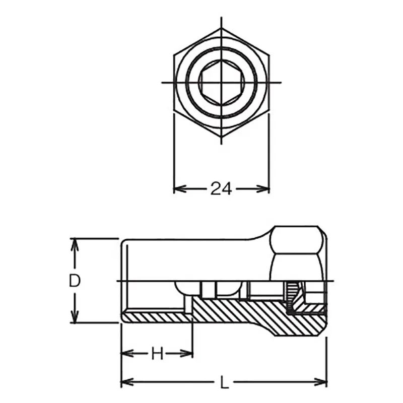 24mm Hex Dr. Stud Setter M16 x 2.0 52mm For Construction site - Image 2