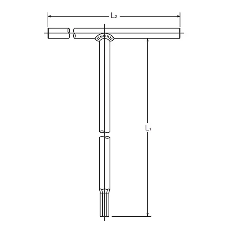 T Handle 17mm Hex Length 340 x 220mm - Image 2