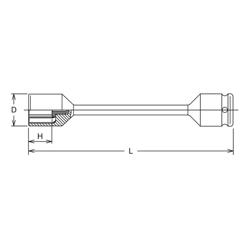 1/2 Sq. Dr. Torsion Bar 19mm x 120NM Length 204mm Color coded - Image 2