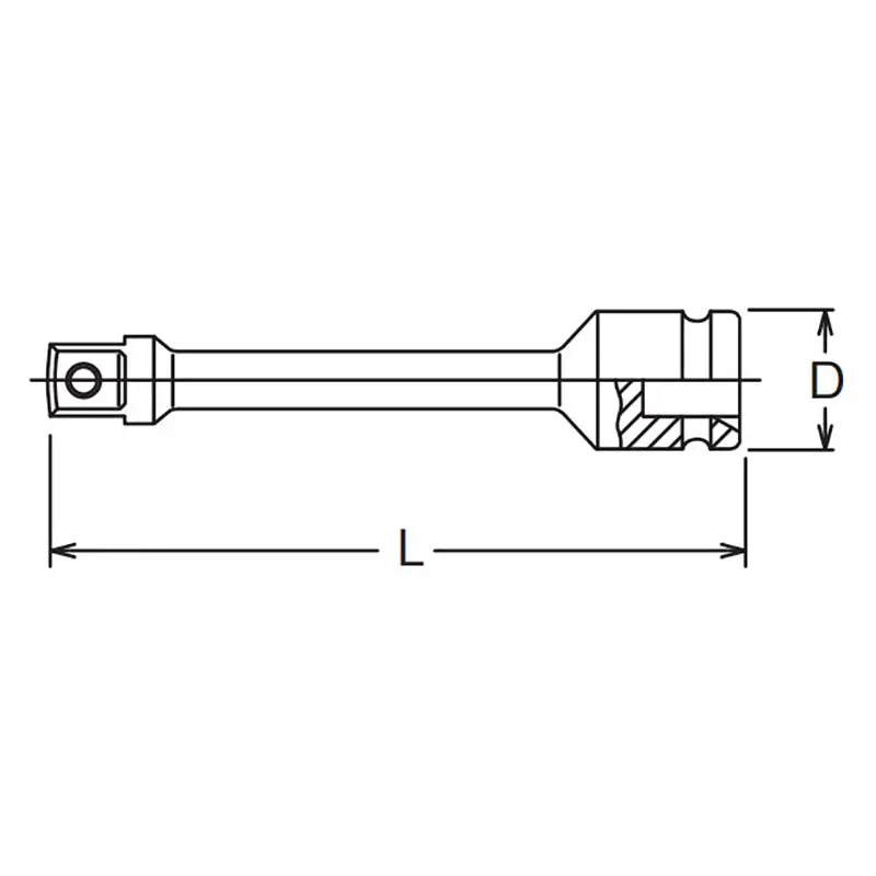 1/2 Sq. Dr. Torsion Extension Bar 110Nm Length 213mm Pin type - Image 2