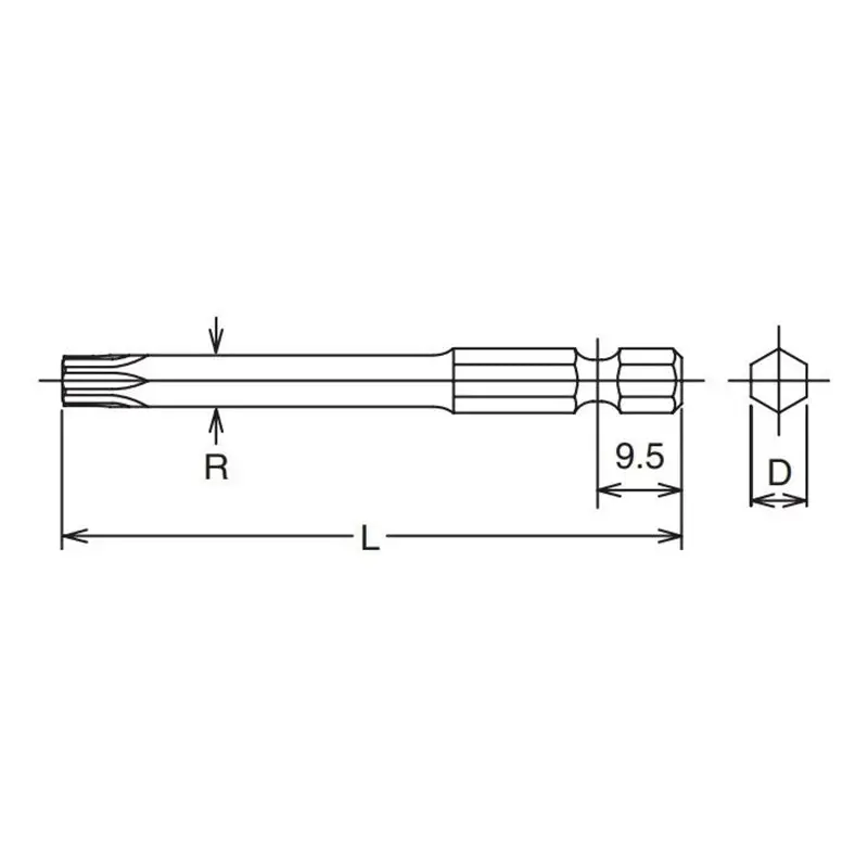 1/4 Hex Dr. TORX® T10 Bit - Length 50mm - Image 2