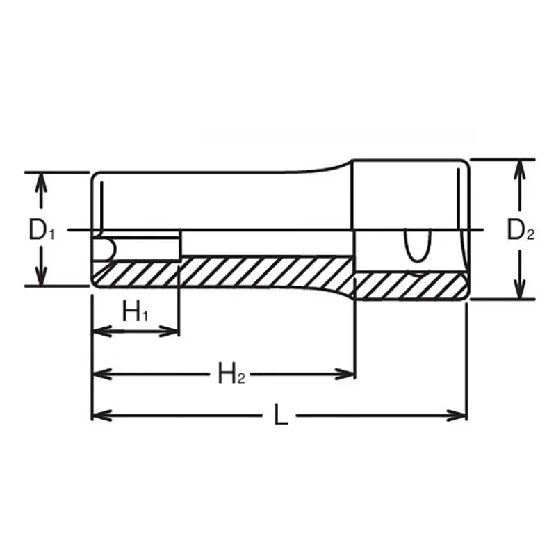 1/2 Sq. Dr. Deep TORX® E11 Socket -  Length 77mm - Image 2