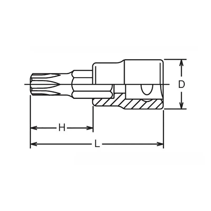 1/2 Sq. Dr. Bit Socket TORXplus® 27IP  Length 60mm - Image 2