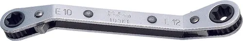 Reversible Ratcheting Ring Wrench TORX® E4xE6 - Length 104mm