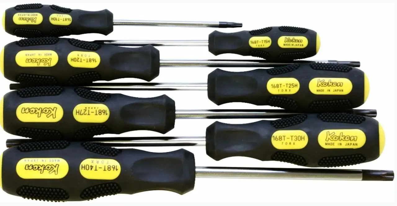 7 Piece Tamper-Resistant TORX® Screwdriver T10H-T40H