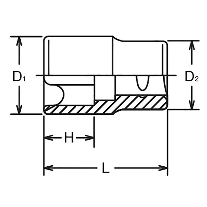 3/4 Sq. Dr. TORX® E20 Socket - Length 50mm - Image 2