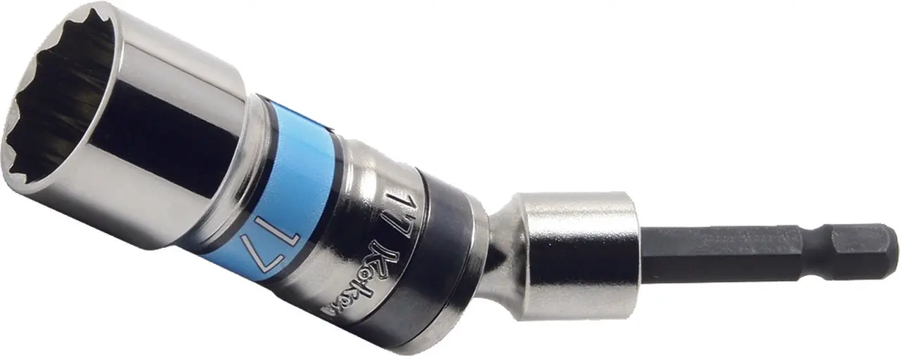 1/4 Hex Dr. Universal Long Socket 19mm 12 point 100mm