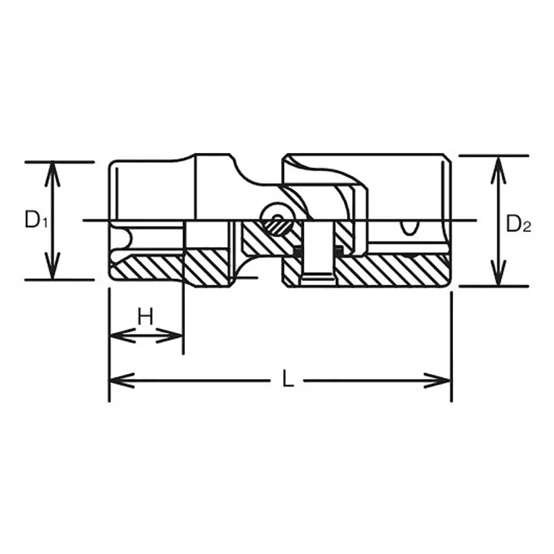 3/8 Sq. Dr. Universal TORX® E8 Socket - Length 46.5mm - Image 2