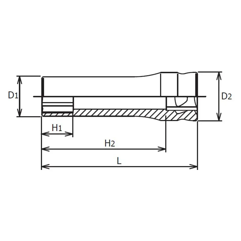 1/4 Sq. Dr.  Z-series  6 point Metric Chrome Socket in 8mm - Image 2