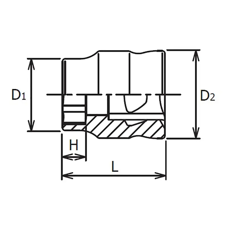 1/4 Sq. Dr. Z-Series 6 point chrome Metric Socket 8mm - Image 2