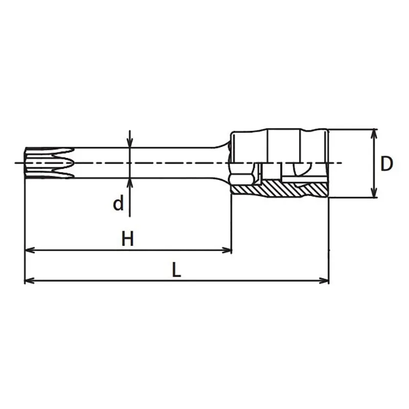 1/4 Sq. Dr. Z-Series TORX® T27 Bit Socket - Length 28mm - Image 2