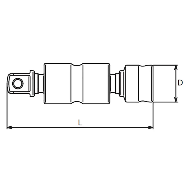 1/4 Sq. Dr. Universal Double Joint 1/4 Square Length 46mm Z-series - Image 2