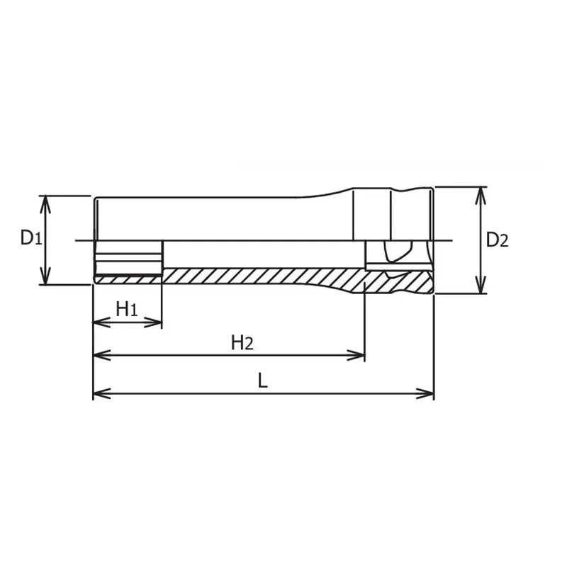 3/8 Sq. Dr. Z-series 6 point Metric Chrome Socket in 12mm - Image 2