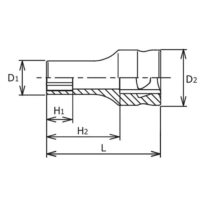 3/8 Sq. Dr. Z-series Metric Semi-Deep 6 point Chrome Socket - 12mm - Image 2