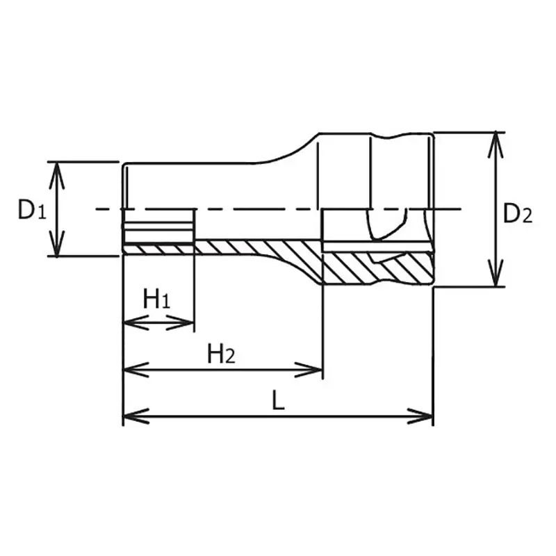 3/8 Sq. Dr. Z-series Metric Semi-Deep 6 point Chrome Socket - 8mm - Image 2