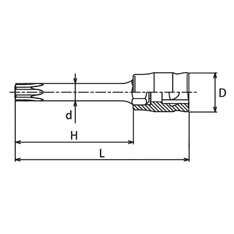 3/8 Sq. Dr. Z-Series TORX® T25 Bit Socket - Length 75mm - Image 2
